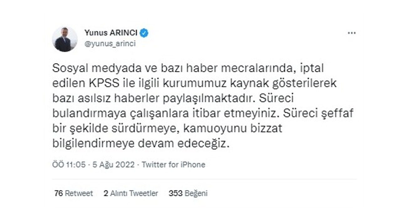 KPSS'de 'sızıntı' iddiaları! DDK Başkanı'ndan asılsız haberlere yönelik uyarı KPSS'de 'sızıntı' iddiaları! DDK Başkanı'ndan asılsız haberlere yönelik uyarı