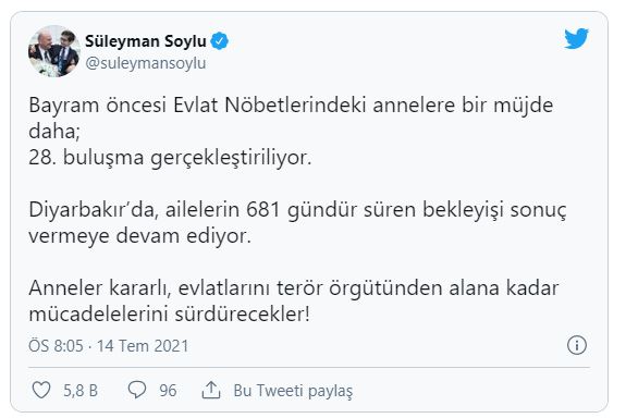 Evlat nöbetinde bir aile daha evladına kavuştu