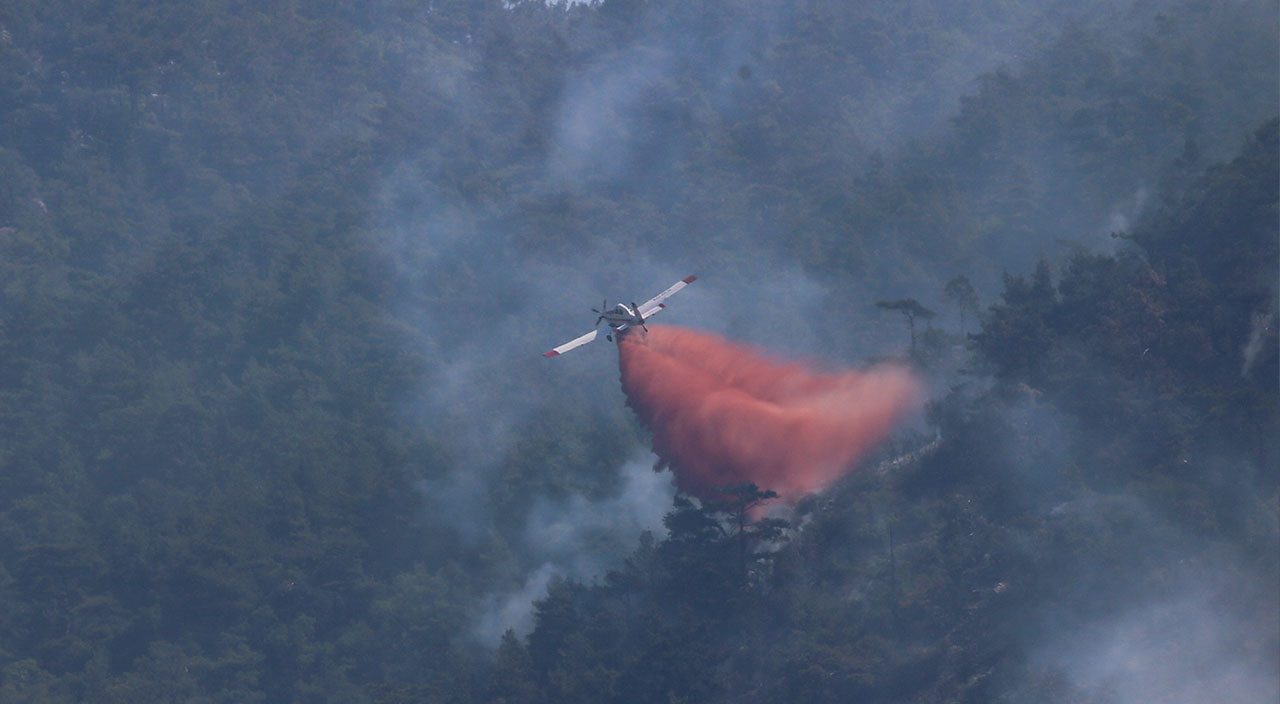 Datça yangınında ikinci gün! Yangın kontrol altına alındı, soğutma çalışmaları devam ediyor