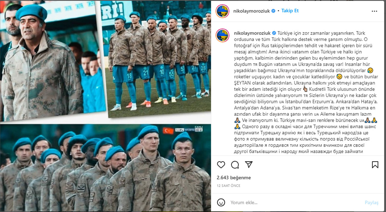 Morozyuk Türkiye'den yardım istedi: Dizlerimin üzerinde yalvarıyorum