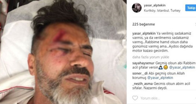 Yaşar Alptekin kaza geçirdi!