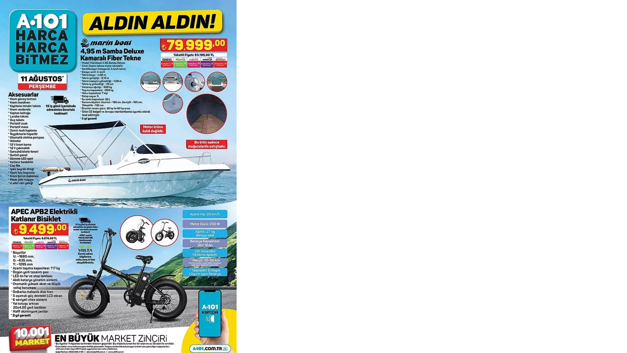 Zincir marketler lükse de el attı: 80 bin tl'ye yat satılıyor