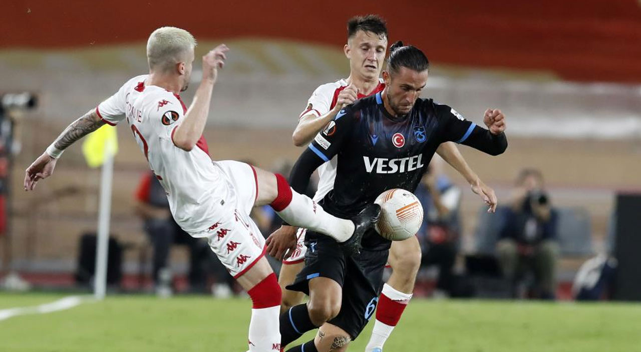AS Monaco - Trabzonspor (3-1) Bordo-Mavililer 11. dakikada 10 kişi kaldı, zor deplasmandan çıkamadı