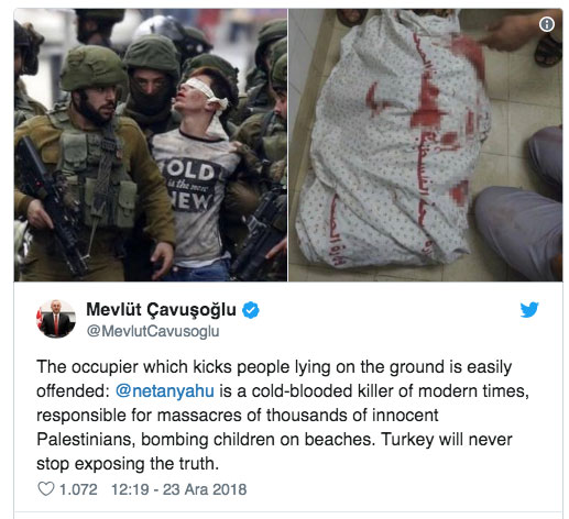 Çavuşoğlu: Netanyahu modern zamanların soğuk kanlı katilidir