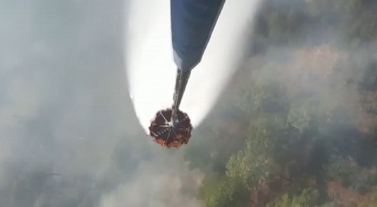 Muğla-Denizli il sınırında orman yangını: Havadan ve karadan müdahale ediliyor
