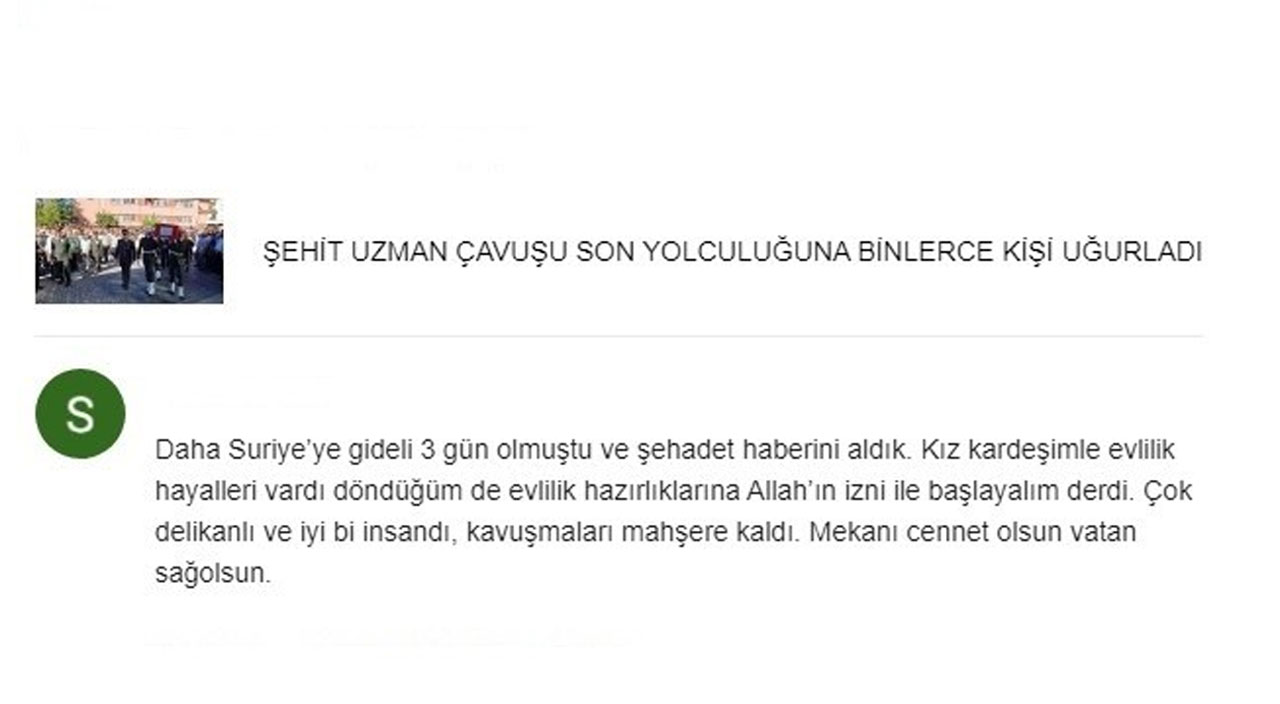 Şehidin son fotoğrafındaki detay yürek yaktı