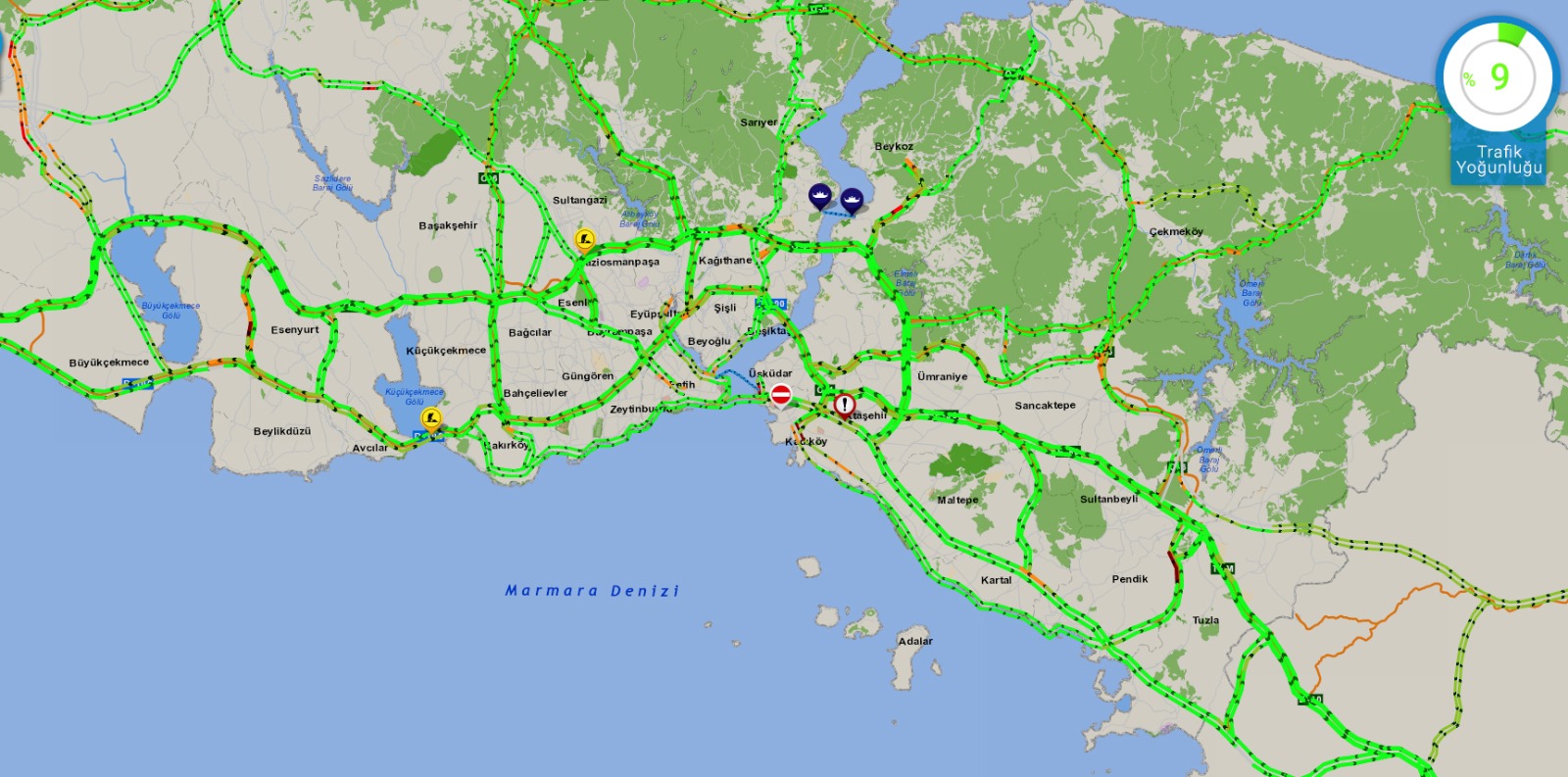 Yılın ilk günü İstanbul’da yollar boş kaldı