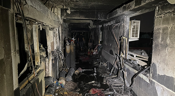 Bağdat’taki hastane yangınında ölü sayısı 82'ye yükseldi