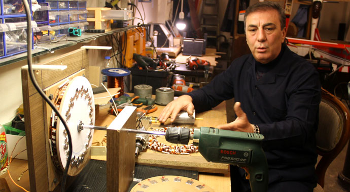 Erzurumlu kaşif ürettiği jeneratörle yüksek elektrik faturasına son verecek