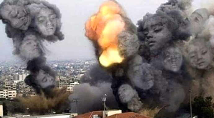 İdlib'de kimyasal saldırıda ölen çocuklar için duygulandıran fotoğraf