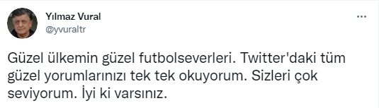 Yılmaz Vural'dan 'Milli Takım' paylaşımı