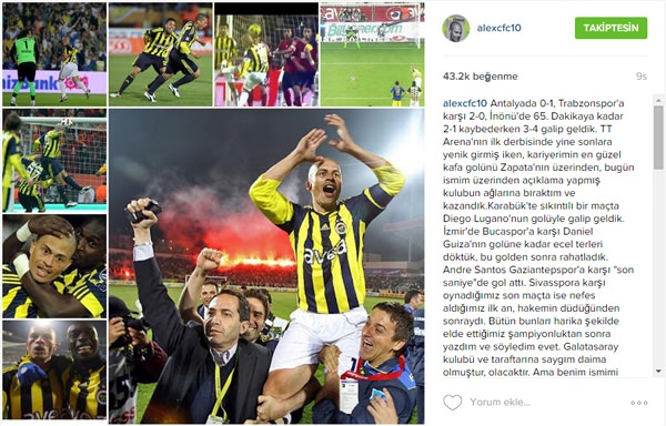 Alex, Galatasaray'a öyle bir cevap verdi ki! Alex, Galatasaray'a öyle bir cevap verdi ki!