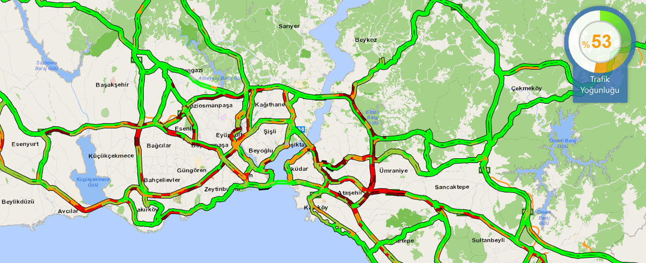 İstanbul'da pazartesi trafik ile başladı | İstanbul trafik yoğunluğu yüzde 53