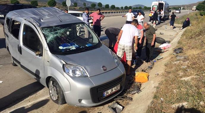 Çankırı'da kaza:2'si çocuk 7 yaralı