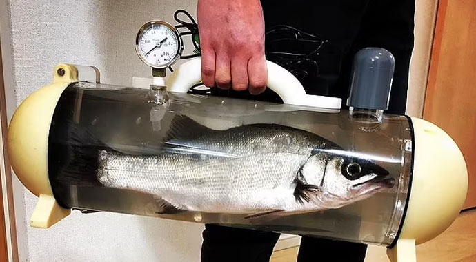 Japonya'da eve canlı balık götürmek için 'akvaryum çanta' üretildi