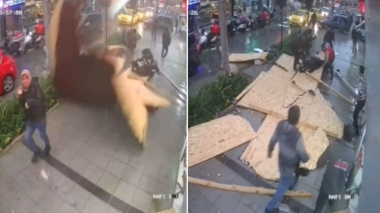 Kağıthane'de lodos dehşeti: Çatı anne ile oğlunun üstüne uçtu