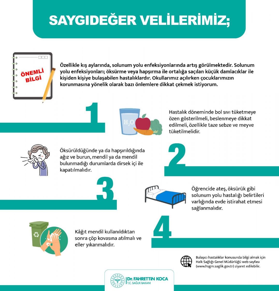 Bakan Koca çocukları hastalıklardan korumak için alınması gereken önlemleri paylaştı