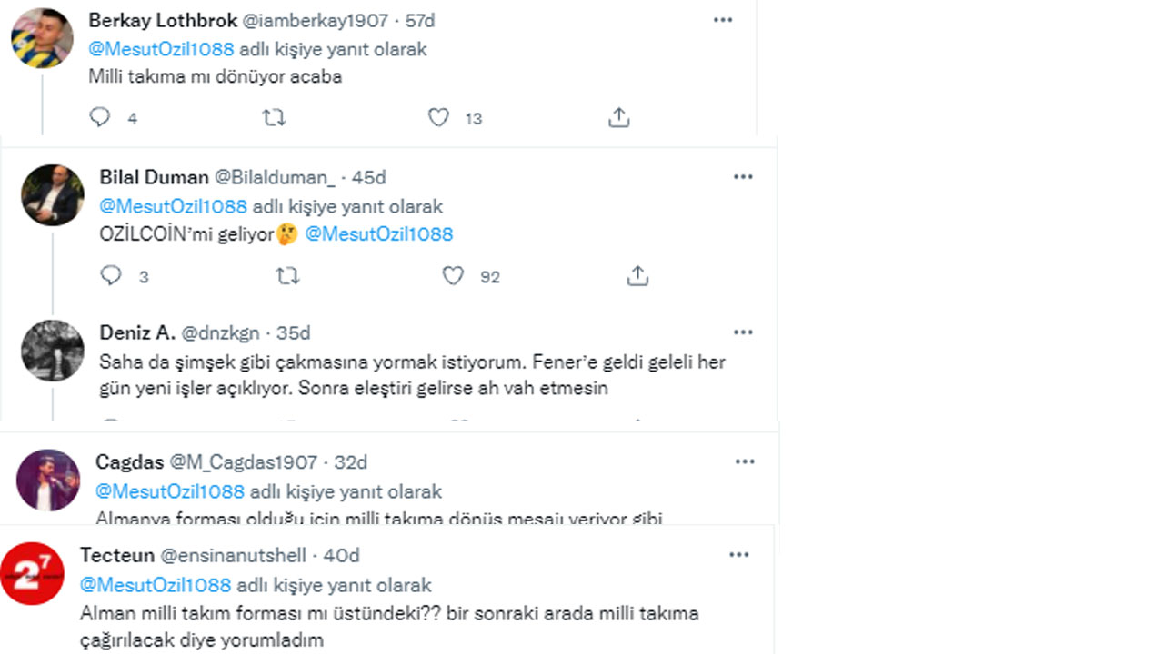 Özil, Fenerbahçe camiasını heyecanlandırdı