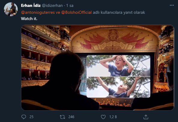 Gazze saldırı altındayken bale izliyormuş!