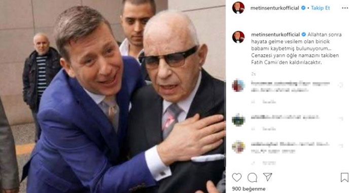 Şarkıcı Metin Şentürk'ün babası hayatını kaybetti