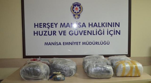 Manisa&#039;da 57 kilo uyuşturucu ele geçirildi