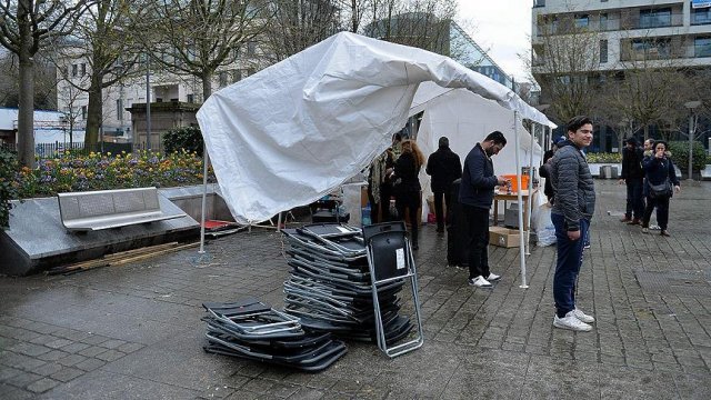 PKK&#039;nın Brüksel’deki çadırı kaldırıldı