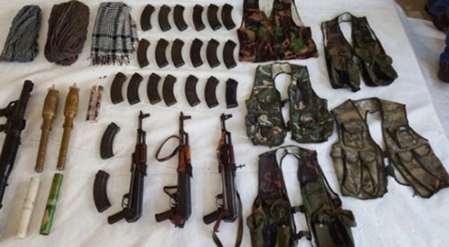 PKK&#039;nın silah deposu toprak altından çıktı