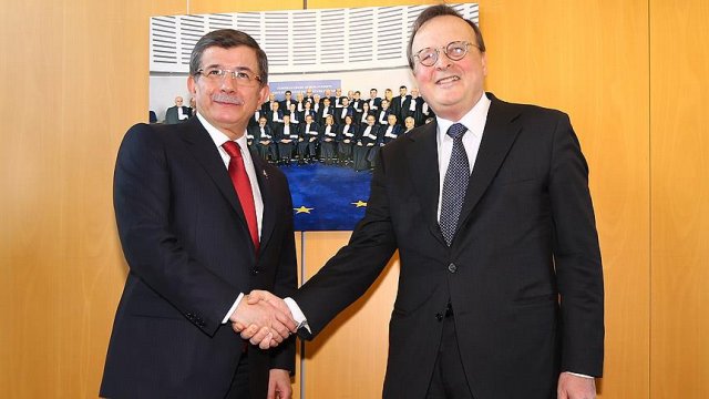 Davutoğlu AİHM Başkanı Raimondi ile görüştü Davutoğlu AİHM Başkanı Raimondi ile görüştü