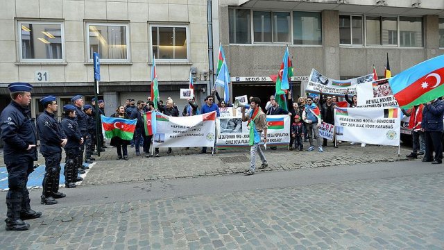 Ermenistan, Brüksel'de protesto edildi Ermenistan, Brüksel'de protesto edildi