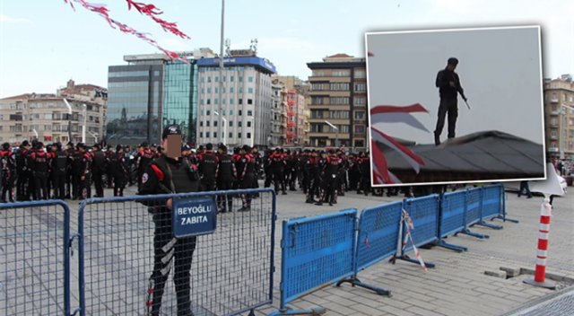 Taksim Meydanı'nda 'özel harekat polisli' geniş güvenlik önlemi Taksim Meydanı'nda 'özel harekat polisli' geniş güvenlik önlemi