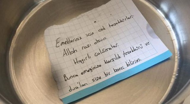 Sefer tasının içinden çıkan not şaşırttı