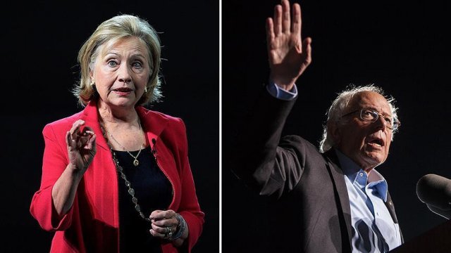 Clinton son ön seçimde rakibi Sanders'ı geride bıraktı