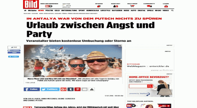 Alman Bild gazetesi, Antalya'yı önerdi Alman Bild gazetesi, Antalya'yı önerdi