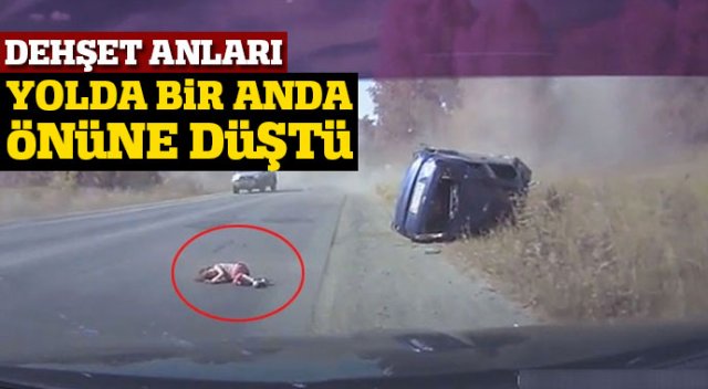 Takla atan araçtan fırlayan küçük kız kurtuldu
