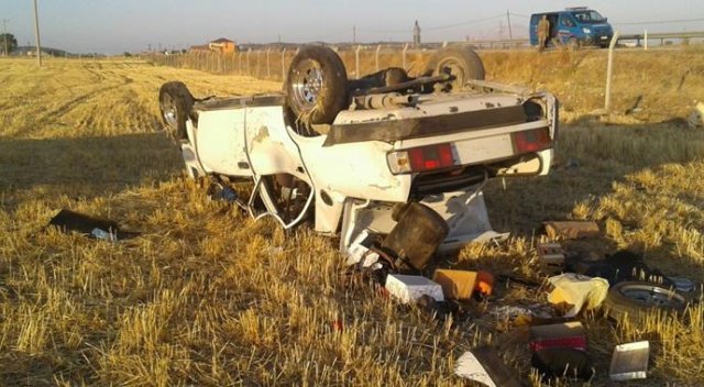 Adıyaman’da otomobil takla attı: 4 yaralı