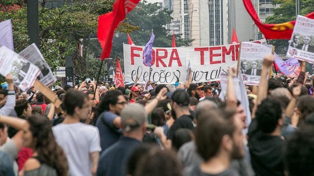 Brezilya&#039;da Temer&#039;in başkanlığa getirilmesi protesto edildi