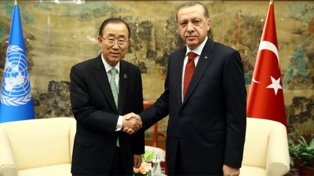 Cumhurbaşkanı Erdoğan, Çin'de BM Genel Sekreteri ile görüştü