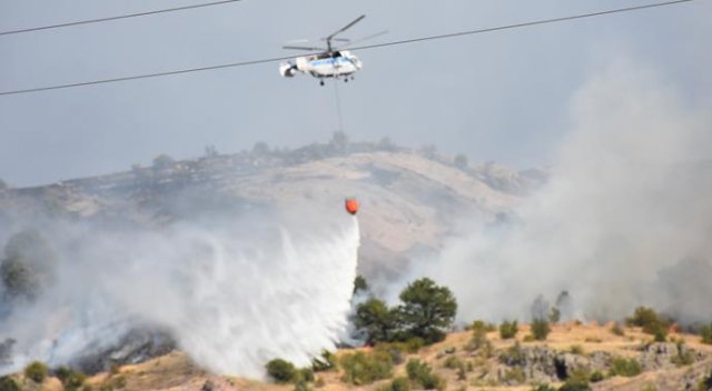 Kızılcahamam&#039;da 20 hektar kül oldu