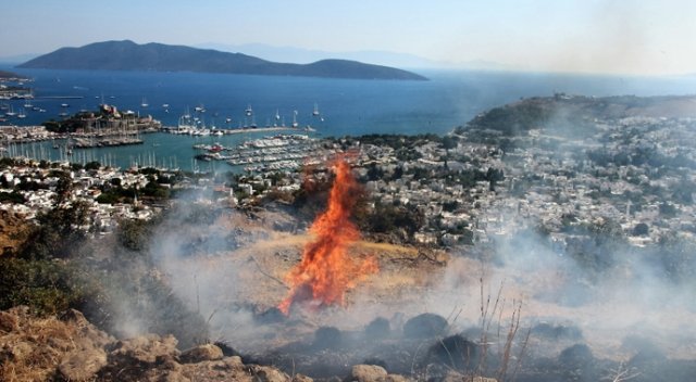 Muğla&#039;da tarihi tepe yandı