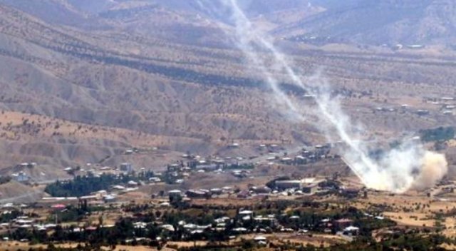 PKK hedefleri obüs toplarıyla vuruldu