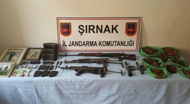 Şırnak'ta PKK'nın silah deposu bulundu Şırnak'ta PKK'nın silah deposu bulundu