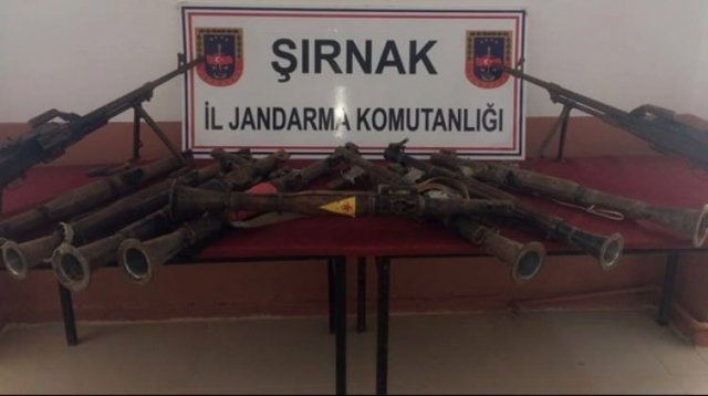 Şırnak&#039;ta YPG amblemli roketatar ele geçirildi