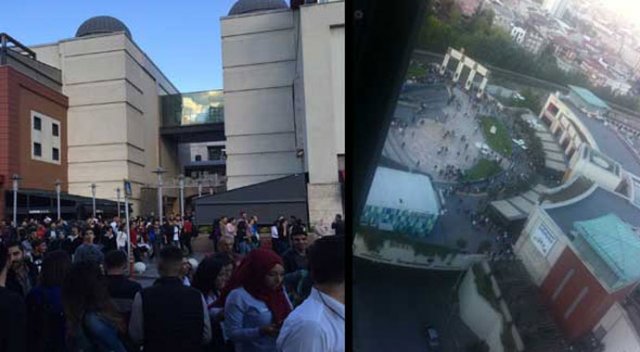 AVM'de yanlış alarm panik oluşturdu AVM'de yanlış alarm panik oluşturdu