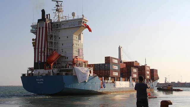 Türkiye&#039;den gönderilen ikinci yardım gemisi Gazze&#039;ye ulaştı