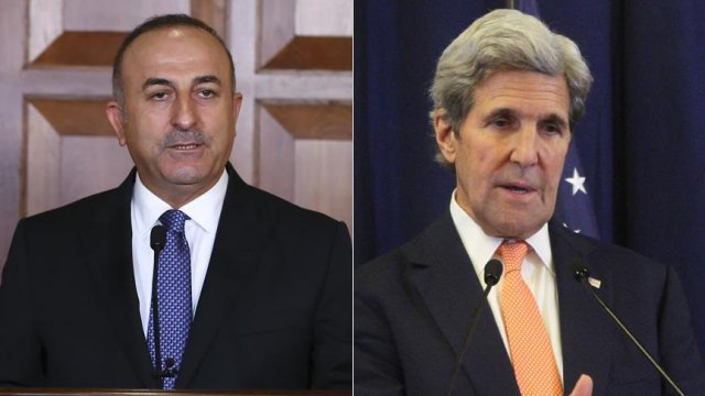 Çavuşoğlu telefonda Kerry ile Suriye konusunu görüştü