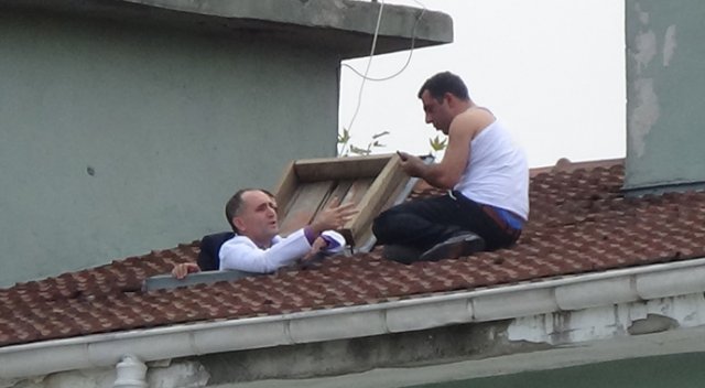 Hastane çatısında intihar pazarlığı! Hastane çatısında intihar pazarlığı!