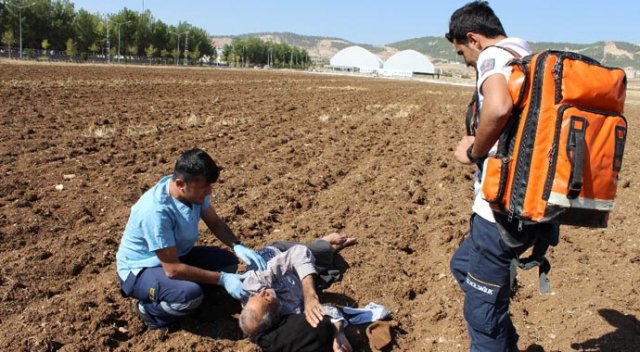 Tarla ortasında yatarak güneşlenen adamı ölü sandılar Tarla ortasında yatarak güneşlenen adamı ölü sandılar