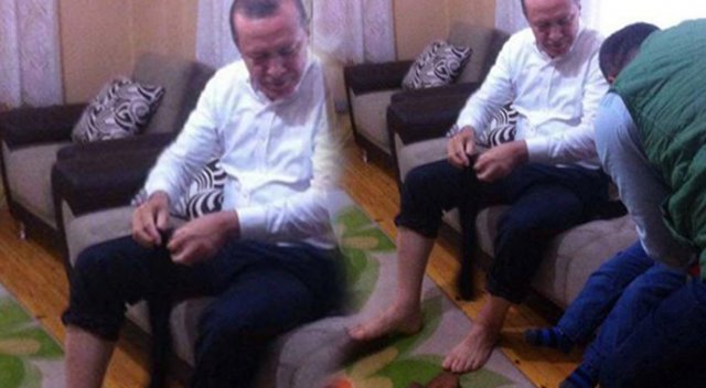 Erdoğan'ın abdest sonrası fotoğrafına büyük ilgi