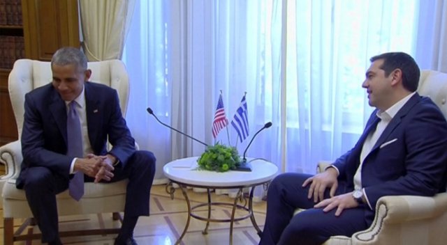 Obama, Çipras ile görüştü Obama, Çipras ile görüştü
