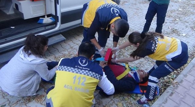 Okulda birinci kattan düşen öğrenci hastanelik oldu